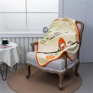 批发厂家儿童婴儿毯卡通20周年软法兰绒午睡空调毯