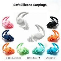 Bouchons d'oreilles réutilisables en silicone souple à 3 couches, anti-bruit et étanches, avec boîte de rangement pour le sommeil, la natation, les études - OEM et DIY disponibles