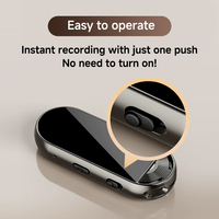 Enregistreur vocal numérique micro-porte-clés 8 Go/16 Go avec format audio WAV, connecteur USB, longue autonomie, design métallique discret