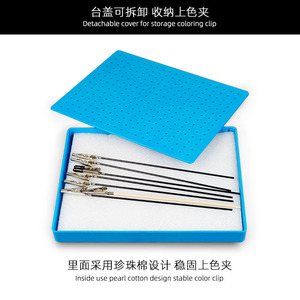 Juego de clips de madera azules grandes para colorear con base de sujeción para pintar y ensamblar modelos, 10 piezas - Product Image 5