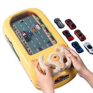 Machine de jeu de course multi-modes pour enfants Jouets d'évitement d'obstacles Voiture Aventure Puzzle Volant Jouet Jeu de bureau avec son - Product Image 1