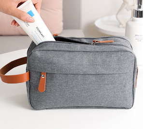 BESTELLA Brand Fashion Men's Travel <strong>Wash</strong> <strong>Bag</strong> Wholesale High Quantity Solid Color Custom Logo Oxford Makeup <strong>Bag</strong> Two <strong>Compartments</strong> - Product Image 5