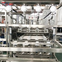 Machine de remplissage automatique de bouteilles de 20 L (5 gallons) 300 BPH, avec laveuse de barils et machine de bouchage et de scellage pour bouteilles d'eau de 5 gallons