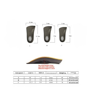 Semelles orthopédiques unisexe en EVA pour pieds plats, jambes en X/O, demi-semelles correctrices pour voûtes plantaires tombantes - Product Image 4