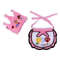 JXANRY Série Anniversaire Style Chien Chat : Bavoirs brodés et Chapeaux Couronne – Fournitures pour animaux de compagnie transfrontalières en gros, toutes saisons