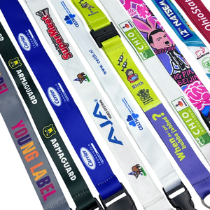 25mm Width Custom Logo Sublimation Lanyard Neck Strap with Metal Hook for ID Card Holder Corporate Event Promotional Use