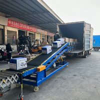 Convoyeur mobile Lianxin avec sections et élévateur hydraulique pour une manutention efficace des conteneurs dans les entrepôts