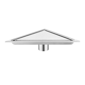 Custom Cross-border Triangle Anti-odor Insect-proof 304 Same-layer Side Sliding Floor Drain Stainless Steel Brushed Surface - Product Image 4