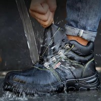 Botas de Seguridad para Hombre con Puntera de Acero, Impermeables, Anti-perforación, Anti-aplastamiento, Calzado Indestructible para Todas las Estaciones