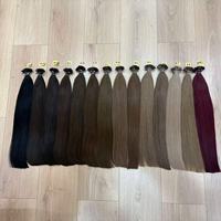 Extensioni di Capelli Russi Remy di Alta Qualità con Punte a K, Doppia Trama a Macchina, Cheratina, Punta Piatta, Capelli Vergini, Pre-Bonded, All'Ingrosso