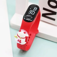 Jam Tangan Anak Kartun Logo Kustom 2025 untuk Anak Perempuan dan Laki-laki, LED Digital Sport Tahan Air Bercahaya
