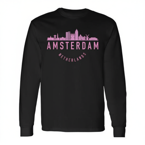 T-shirt à manches longues Amsterdam Pays-Bas Skyline - Product Image 2