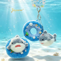 Vente directe usine : Porte-clés peluche animal marin en forme de bouée de natation, breloque de sac, idéal pour souvenirs de fête, vente en gros