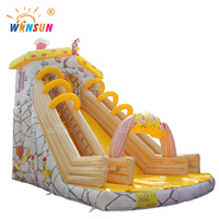 WINSUN Toboggan aquatique gonflable commercial géant en PVC de 0,55 mm pour événements festifs, modèle poulailler extérieur personnalisé