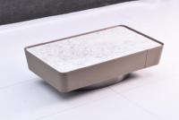 Mesa de centro moderna de lujo de cerámica con acabado en cuero para Villa Penthouse