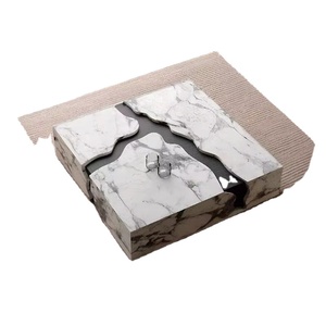 Hiện đại sang trọng bàn trà thiết lập tùy chỉnh tự nhiên bằng đá cẩm thạch trắng vuông Bàn cà phê đồ nội thất phòng khách - Product Image 3