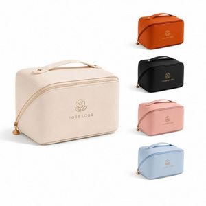 Wholesale Custom With Logo Waterproof Travel Promotional <b>Gift</b> Cosmetic Bag Pu Leather Makeup Bags - Product Image 1