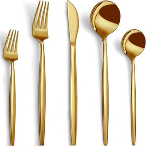 Fournisseur d'usine de Geling Ensembles de couverts personnalisés en or Ustensiles de cuisine antiadhésifs de camping <span class=keywords><strong>à</strong></span> bas quantité minimale de commande Service <span class=keywords><strong>à</strong></span> domicile pour 8 personnes - Product Image 1