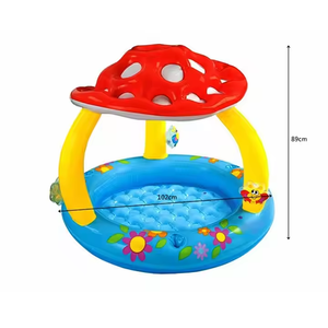 Jouet <span class=keywords><strong>de</strong></span> baignoire parasol champignon gonflable en PVC personnalisable pour bébé en plein air se baignant piscine pour enfants - Product Image 5
