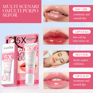 Masque Lèvres Hydratant et Réparateur SADOER à la Nicotinamide Quintuple, Effet Doux, Hydratant et Anti-Gerçures - Product Image 4