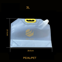3l 5l type PET de qualité alimentaire Transparent usine utilisation de restauration personnalisée grande taille pochettes de buse poignée en plastique