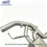 Accessoires de voiture HENGJI, échappement Catback compatible avec Mercedes-Benz GLC63 X253 4.0T S304, système d'échappement à 3 valves avec télécommande