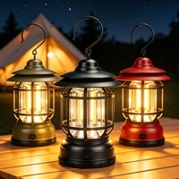 Lampe de camping LED multifonctionnelle à piles, étanche, COB, pour le camping en plein air et les pique-niques – Vente chaude