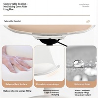 Chaise d'ordinateur confortable à structure en acier, dossier solide, ergonomique, réglable en hauteur, pivotante, base 5 étoiles, sans dossier de bureau/dortoir