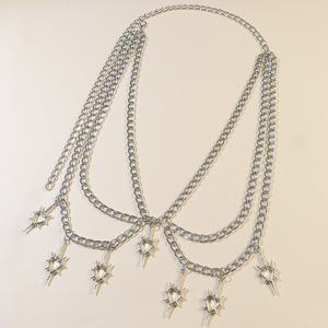 โซ่คาดเอวสไตล์พังก์ จี้รูปหัวใจ หลายชั้น สำหรับงานปาร์ตี้ เครื่องประดับแฟชั่น - Product Image 3