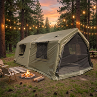 Tente de camping gonflable portable extérieure imperméable et coupe-vent en coton TC 8+8 extensible pour le glamping – Vente en gros