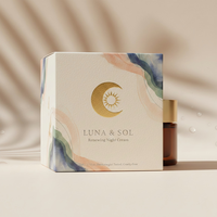 Vente en gros de flacons carrés en papier texturé pour sérum à l'acide hyaluronique, boîte en papier pour produits de soin de la peau