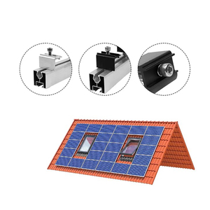 Có thể điều chỉnh Anodized nhôm khung mái năng lượng mặt trời bảng điều khiển gắn Kit Dễ dàng cài đặt với đường sắt sửa chữa mái móc cho 1-4 tấm - Product Image 2