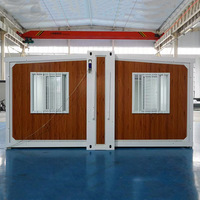 Maison conteneur pliable extensible, maison préfabriquée modulaire en acier, mini-maison en panneaux sandwich, installation facile, vie mobile moderne