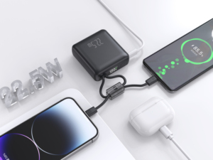 แบตสำรองพกพาขนาดเล็ก OEM 22.5W ชาร์จเร็ว พร้อมสายชาร์จคู่ในตัว - Product Image 1