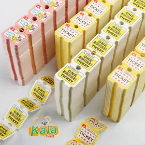 Assorted Colors Double Raffle Tickets Roll Custom Arcade Game Redemption Raffle Tickets Event Ticket Printing