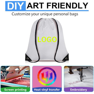 Free Stock Sample Polyester Drawstring <b>Backpack</b> Custom Logo Drawstring Bags String Gym <b>Backpacks</b> for Sport and Swimming - Product Image 5