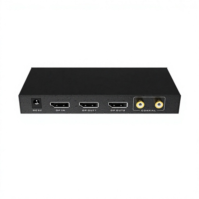 2 Ports for Splitter 1 in 2 4K 60Hz MT-ViKI Computer Distributor for 2 Monitors + Power Adapter Made in Guangdong