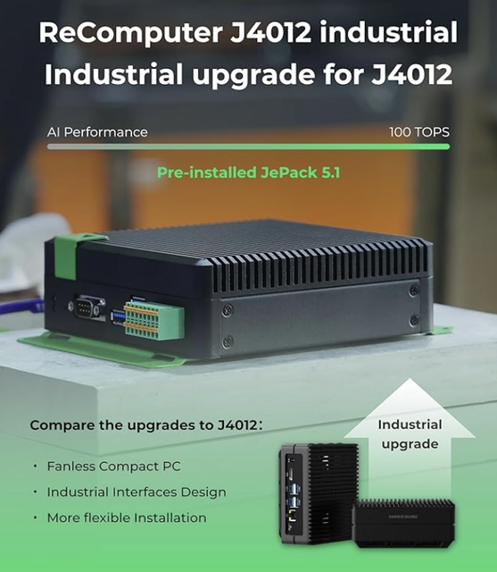 Industrial J4012 Fanless Edge AI Device with Jetson Orin NX 16GB Made in China