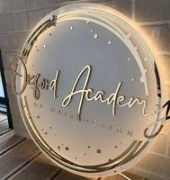 Enseignes lumineuses rondes Koncept, enseignes néon 3D, lettres en métal