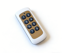 Télécommande intelligente pour rideaux à code fixe et à code roulant à 4 boutons, contrôleur LED avec piles AAA, en plastique, pour domotique sans fil