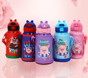 17oz Food Grade Kids Water Bottle Vacuum Insulated Milk Bottle with Nozzle Baby Feeder Bottle Stainless Steel Gym Metal Modern