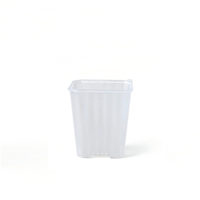 Pots à fleurs miniatures carrés en plastique 7*8CM, design minimaliste pour jardinage domestique, pot sur pied intérieur/extérieur transparent