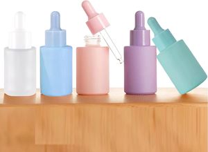 ขวดแก้วหยดสีชมพู ฟ้า เหลืองอำพัน สำหรับบรรจุเซรั่มบำรุงผิว น้ำมันหอมระเหย เป็นมิตรกับสิ่งแวดล้อม รีไซเคิลได้ ปรับแต่งโลโก้ได้ - Product Image 3
