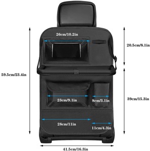 Bolsa de almacenamiento para vehículos Oxford 600D, bolsa colgante de almacenamiento multifuncional para asiento trasero, alfombrilla antipatadas, bolsa organizadora de mesa plegable - Product Image 4