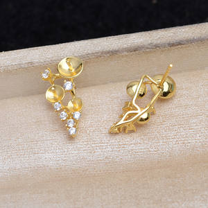 Accesorios de Plata S925 para DIY, Base Vacía para Perlas de Mármol de 16.3-16.5mm, Juego de Joyería, Aretes de Moda, Colgante, Anillo 6105 - Product Image 3