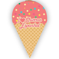 Boîtes en papier personnalisables avec emplacements pour sauce, plateaux en papier pour recettes, cônes et emballages pour churros