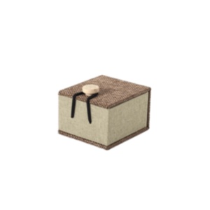 Wholesale Rectangle Vintage Pendant Bracelet Necklace <b>Box</b> Hook and Loop Linen Fabric Wood Buckle <b>Box</b> Packaging Jewelry Cases - Product Image 6