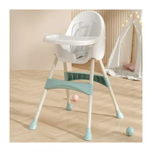 Wooden High Chair Baby Feeding Portable Compact Fold 3 in 1 Adjustable Trend Sit High Kids Chair With Table Learning Tower