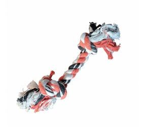 Jouet pour chien en corde à nœuds, jouet à mâcher durable en corde de coton pour chiots, chiens de petite, moyenne et grande taille, nettoyage des dents, jeu de traction et de rapport - Product Image 1