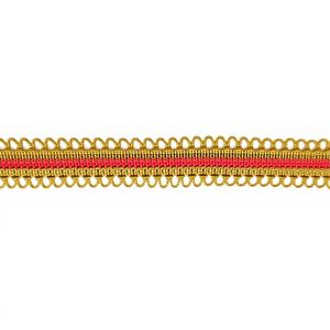 Ribete de Encaje Rojo Dorado de Alta Calidad para Prendas, Zapatos y Bolsos - Decoración de Moda Nupcial Ecológica (Poliéster/Algodón) - Product Image 1